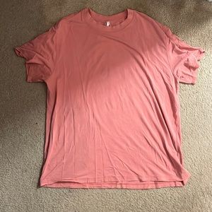 Lululemon Salmon-colored All Yours tee. Size 6.